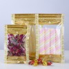 印黄金花透明塑料自封袋花茶干货糖果休闲食品分装密封包装袋厂家