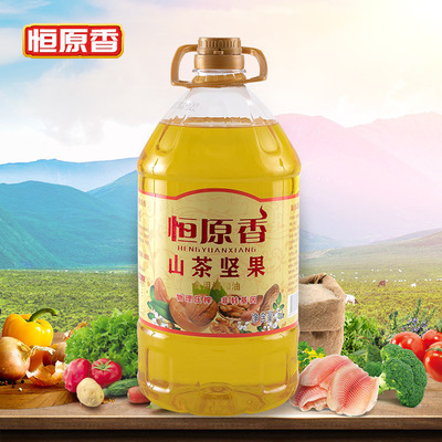 恒原香食用油5L浓香山茶坚果植物调和油压榨菜籽油植物油厂家直销
