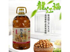 龙江福笨榨熟豆油4升/5升 物理压榨 东北大豆油