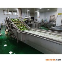 华邦 蔬菜漂烫杀青流水线蔬菜漂烫机 蔬菜清洗杀青冷却线 长期供货