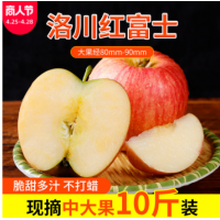 陕西洛川红富士苹果10斤85大果甜脆洛川糖心苹果水果产地直发代发