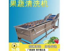 厂家直供自动喷淋式蔬菜清洗机 工业气泡洗菜机商用果蔬清洗设备