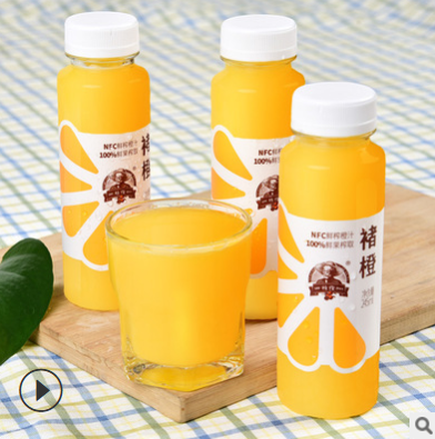 褚橙NFC鲜榨橙汁245ml/瓶新鲜纯果汁非浓缩还原饮料不添加无糖