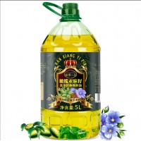 橄榄亚麻籽食用油物理压榨橄榄亚麻籽调和油植物油粮油食用油5升